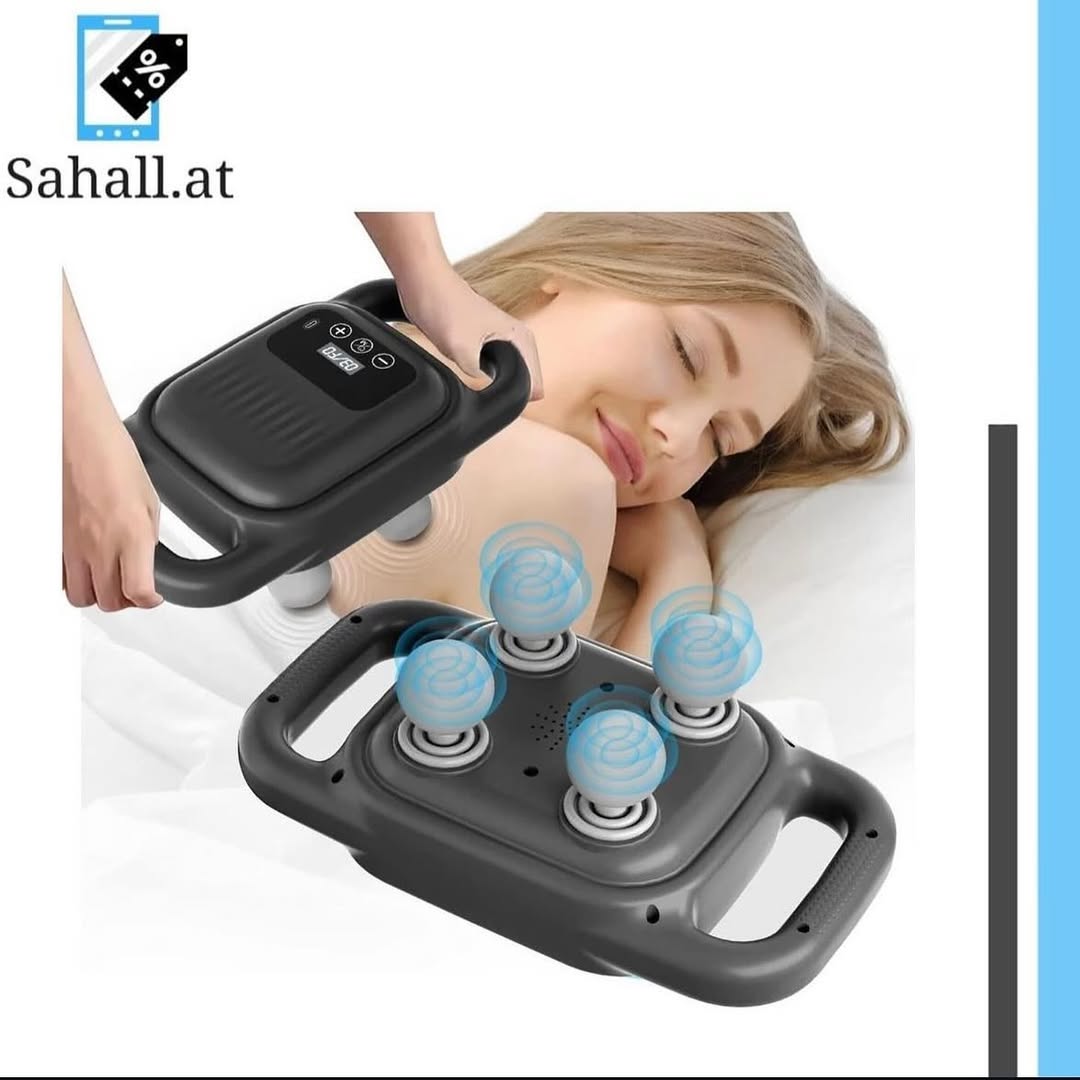 جهاز مساج ذكي بـ 4 رؤوس – لتدليك عميق وراحة عضلية فائقة