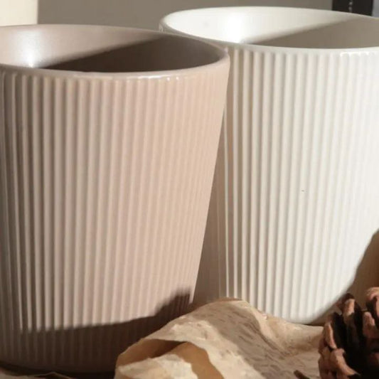 طقم مج بورسلين مضلع مط – 4 قطع بألوان متنوعة