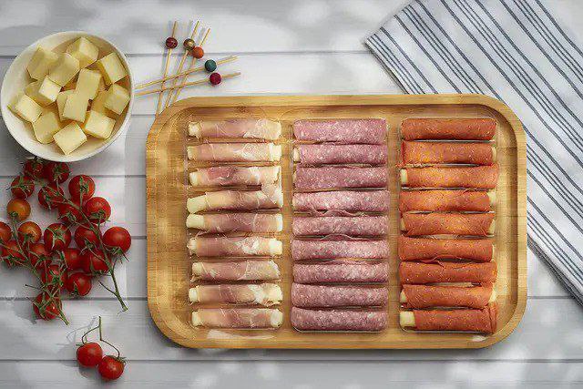 طقم صواني تقديم خشب بامبو – 3 مقاسات