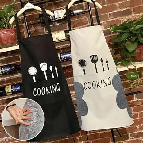مريلة مطبخ ضد المياه والزيوت بفوطة وجيب – تصميم عملي للخدمة اليومية