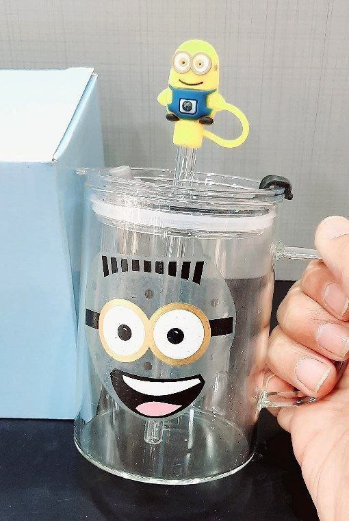 مج بايركس حراري بغطاء محكم وشاليمو زجاج – 330ml عملي وأنيق