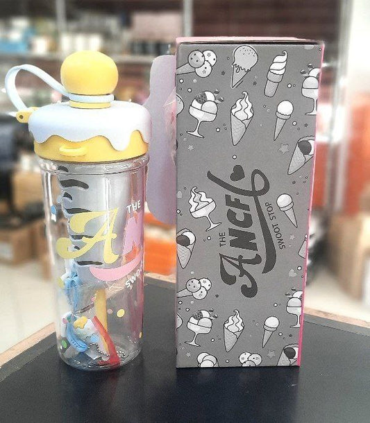 زمزمية رحلات 880 مل متعددة الاستخدام – للعصائر والمياه والآيس كريم مع حزام محكم