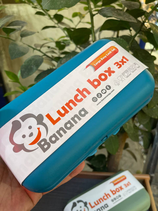 مجموعة علب طعام بنانا Easy Lock – 3 قطع عملية لحفظ وجباتك