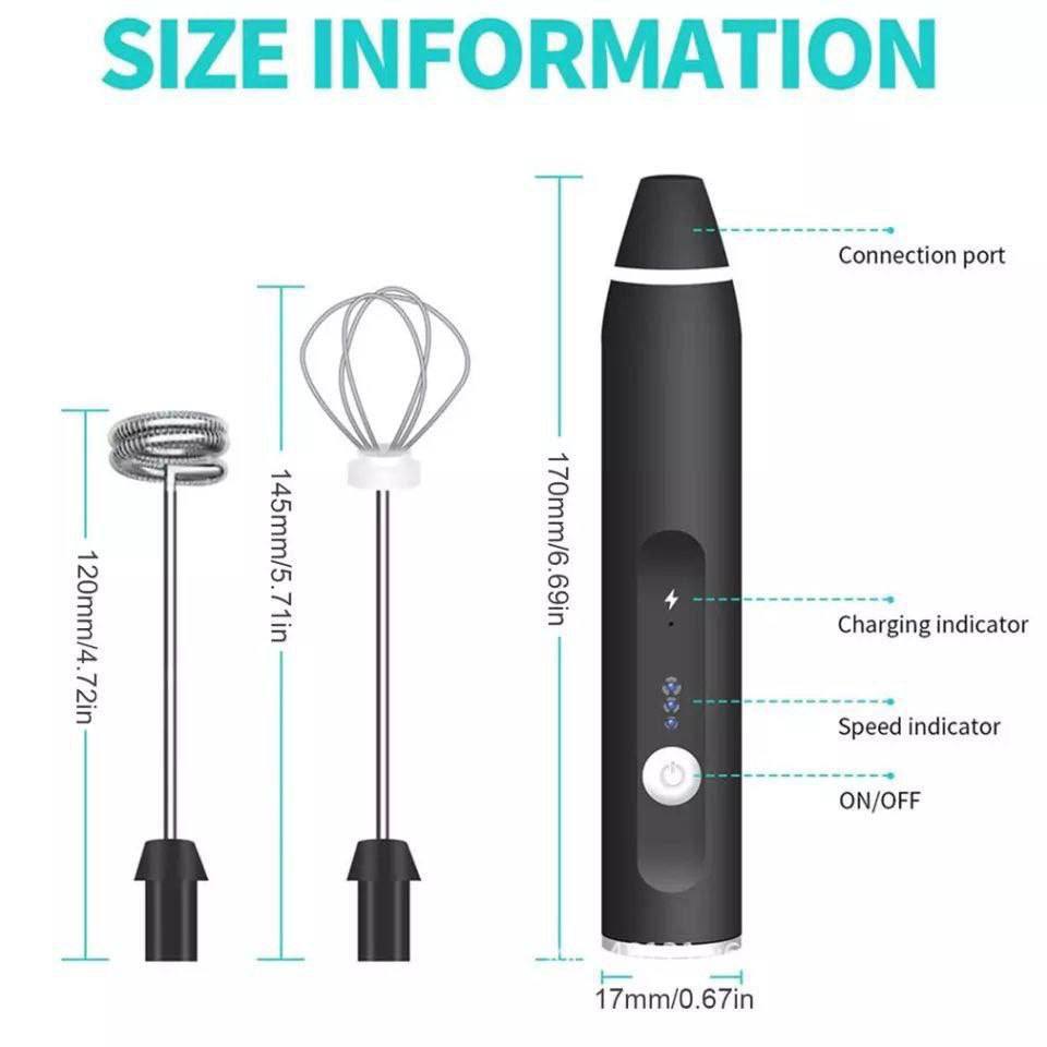 مضرب نسكافيه وشحن USB 2×1 – بقطعتين تبديل للنسكافيه والبيض