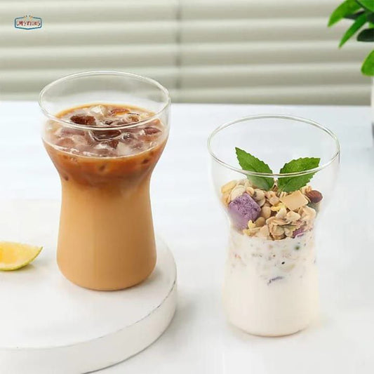 كوب آيس كوفي زجاج بيور