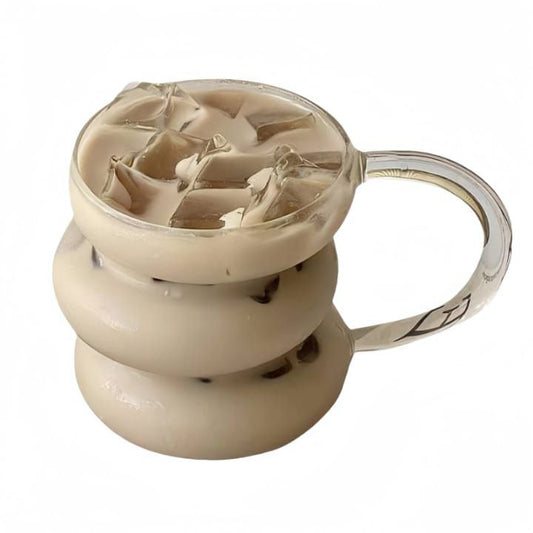 مج آيس كوفي زجاج 3 أدوار – تصميم أنيق لعشاق المشروبات الباردة