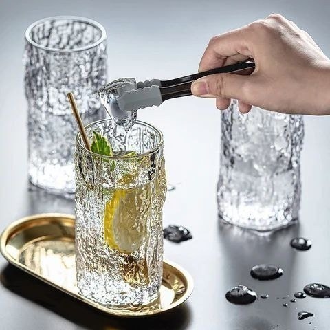 طقم شوب زجاج حجري – 6 قطع خامة ثقيلة وتصميم فاخر بسعة 300 مل