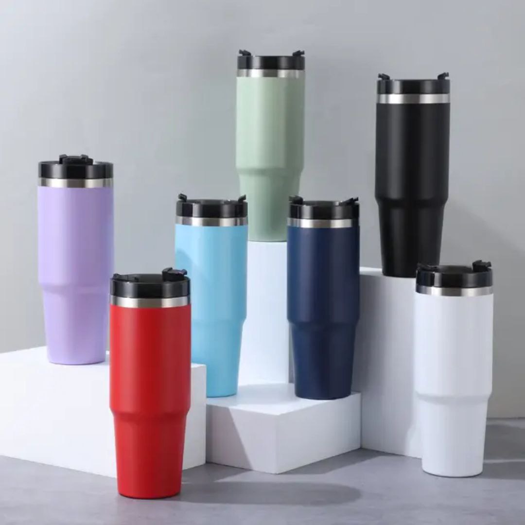 مج حراري استانلس 600ml – تصميم أنيق بيد وشاليموه للمشروبات الساخنة والباردة
