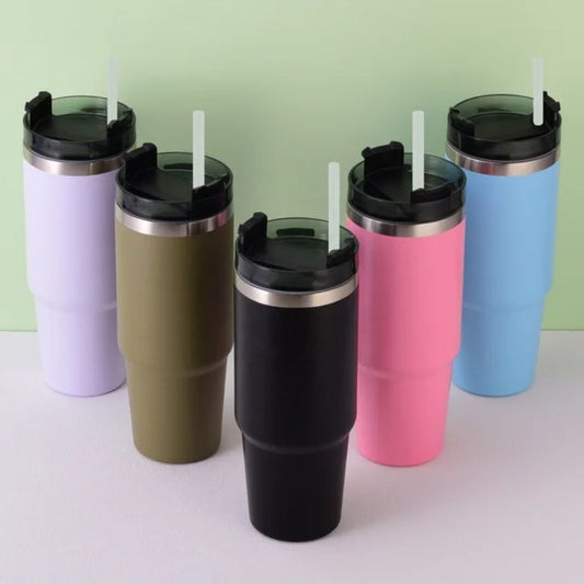 مج حراري استانلس 600ml – تصميم أنيق بيد وشاليموه للمشروبات الساخنة والباردة