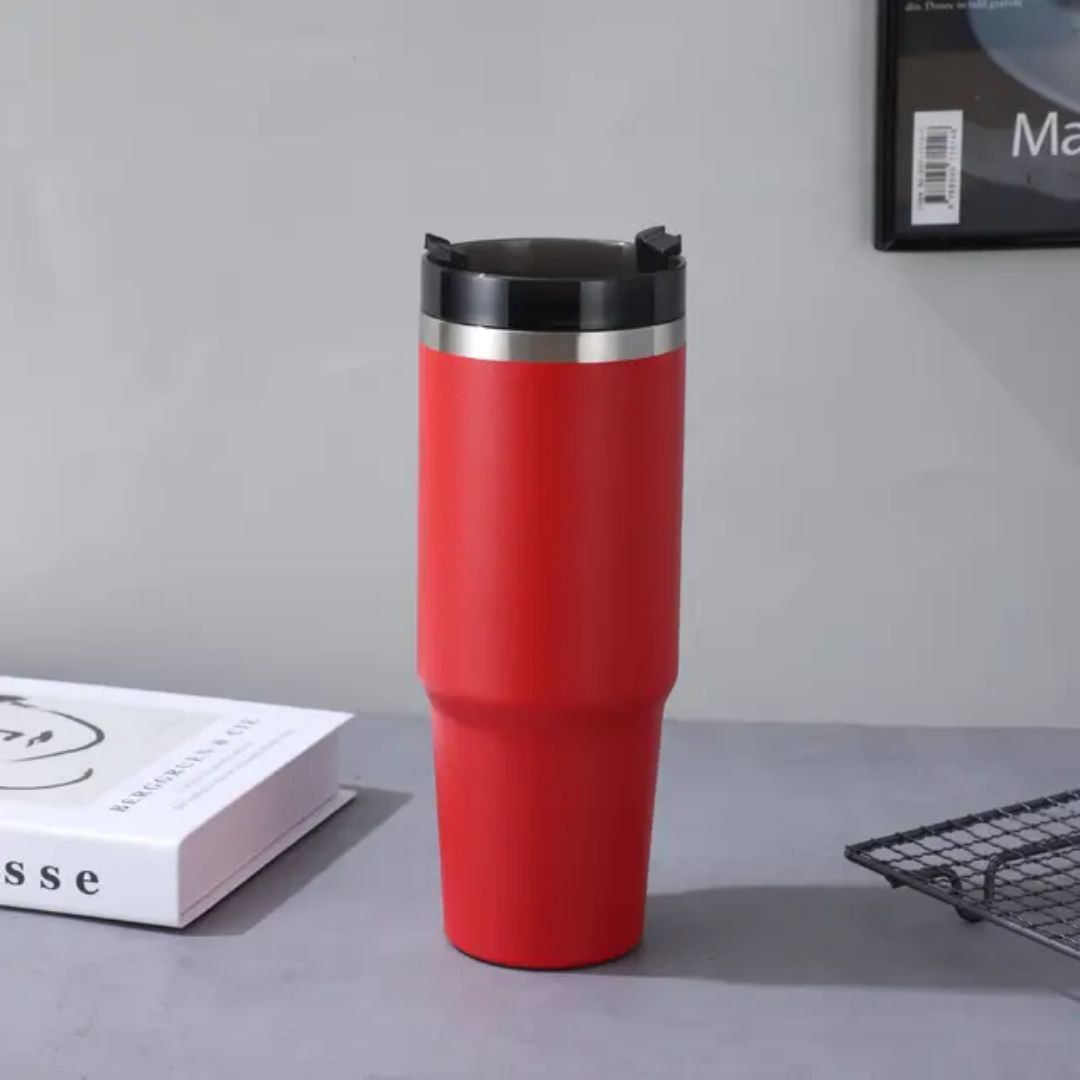 مج حراري استانلس 600ml – تصميم أنيق بيد وشاليموه للمشروبات الساخنة والباردة