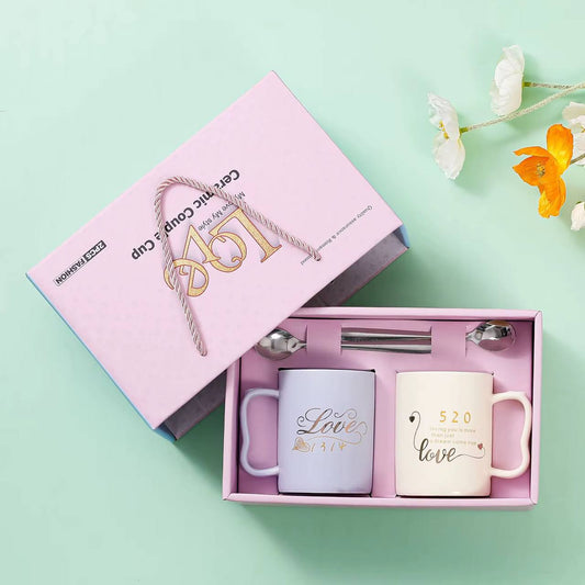 طقم مجات بورسلين للكابلز – 4 قطع فاخرة مع معالق