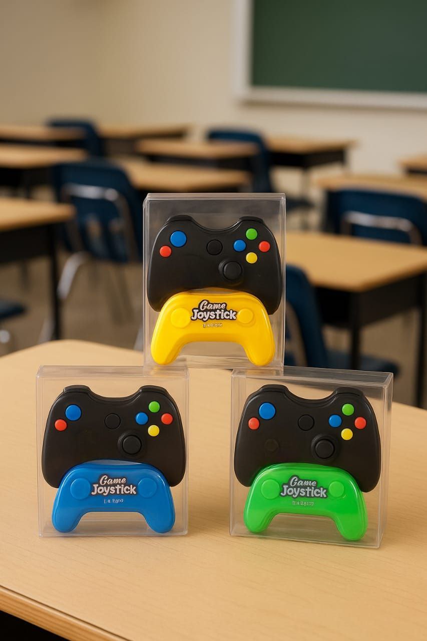 استيكة وبراية على شكل ذراع بلايستيشن 🎮✨
