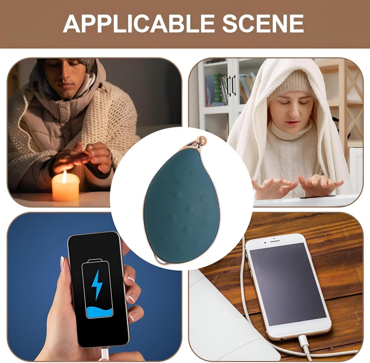 🔥 الدفاية المحمولة الذكية 2×1 – تدفئة وباور بنك في نفس الوقت!