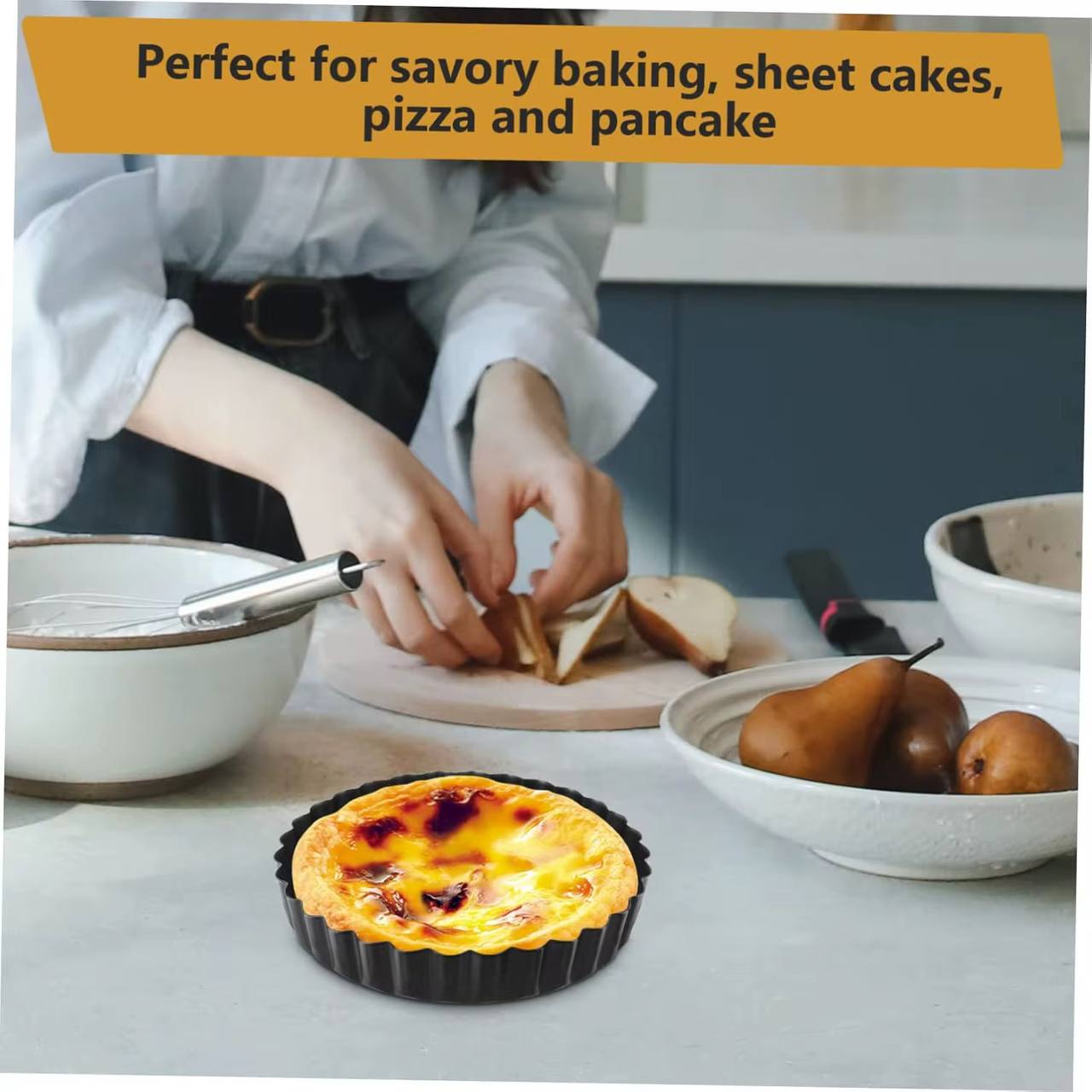 🧁 طقم قوالب التارت – 6 قطع