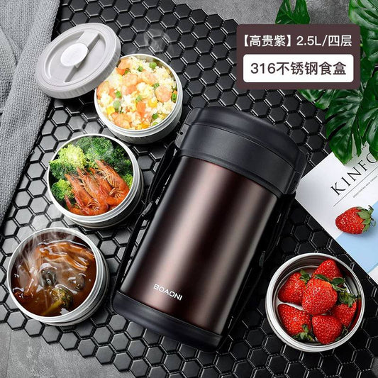 عمود أكل 3 دور بغطاء محكم – وجباتك منظمة وطازة طول اليوم