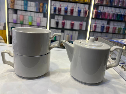 ☕❤️ طقم شاي بورسلين أبيض – فخامة وأناقة على مائدتك