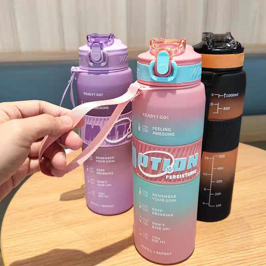 زجاجة مياه مدرسية عملية بشاليموه سيليكون – سعة 1000 مللي