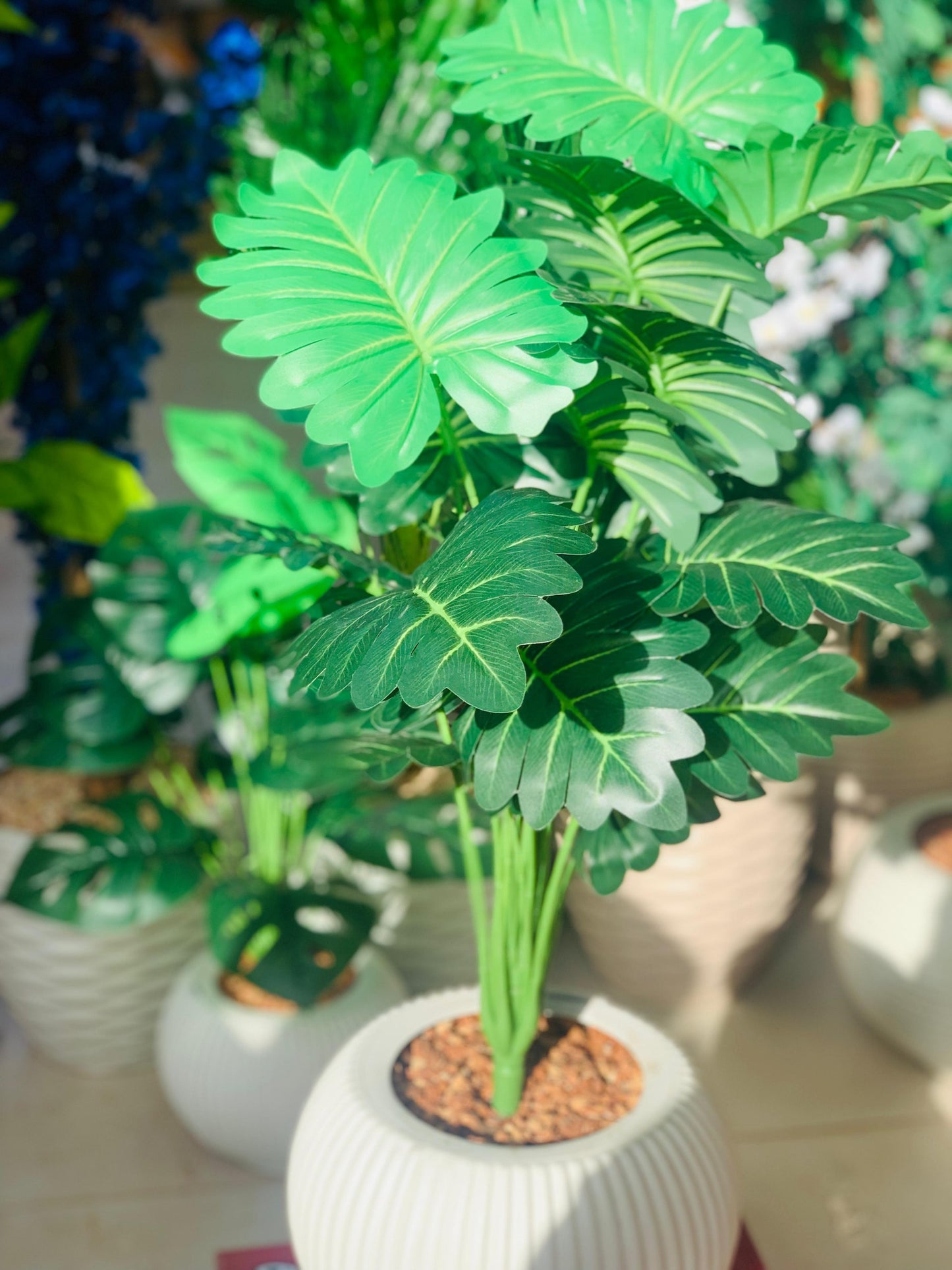 شجرة ديكور صناعية كبيرة – بوت بلاستيك كوبي IKEA – تصميمات متنوعة