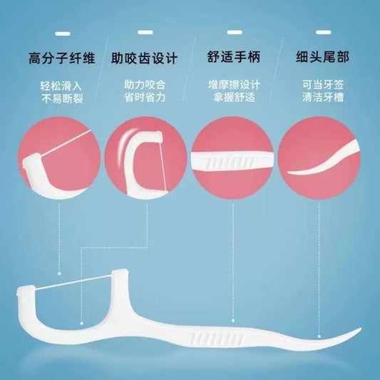 خلة أسنان بلاستيك بخيط – عناية يومية بصحة فمك