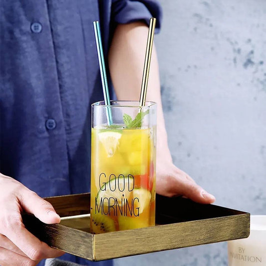 ☕ كوب الكابتشينو “GOOD MORNING” – زجاج بايركس مستورد سعة 400 مل 😍