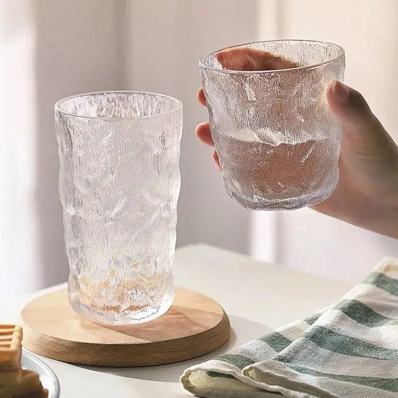 🥤 طقم أكواب مشبر ألوان – 6 قطع بتصميم أنيق وخامة زجاج مستورد