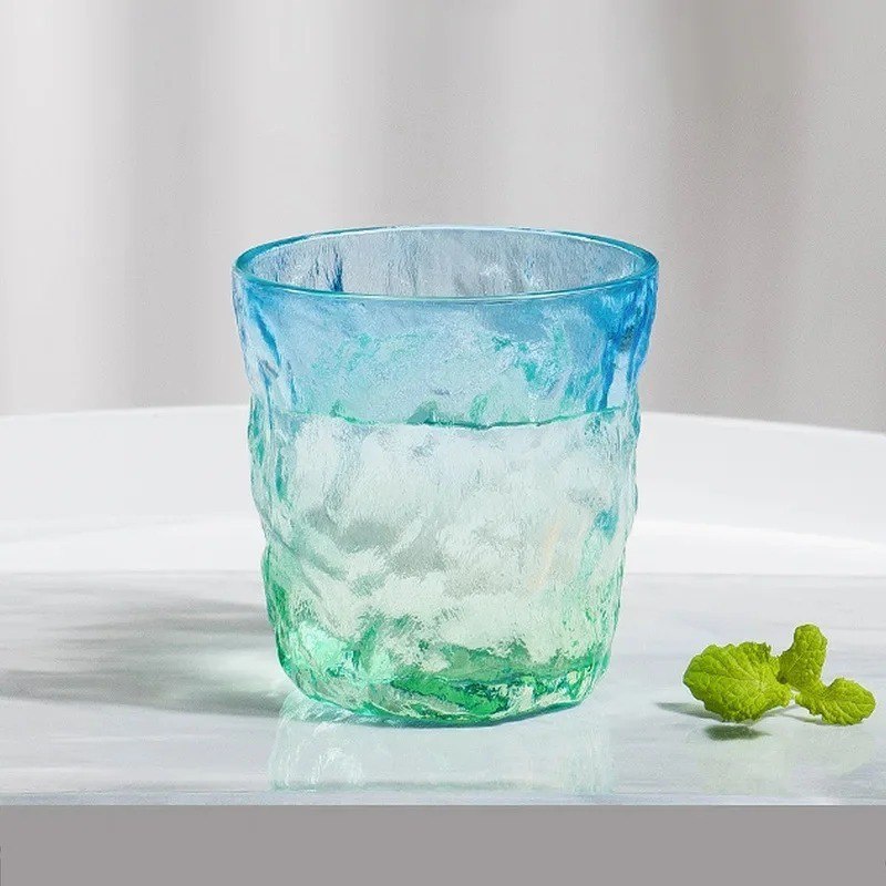 🥤 طقم أكواب مشبر ألوان – 6 قطع بتصميم أنيق وخامة زجاج مستورد