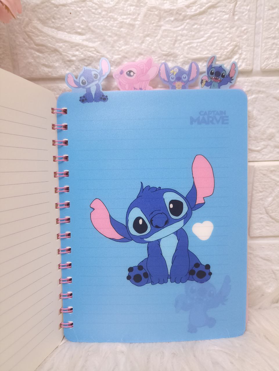 نوت بوك استيتش ثلاثي الأبعاد – تصميم مميز لعشاق ستايل ديزني ✨💙