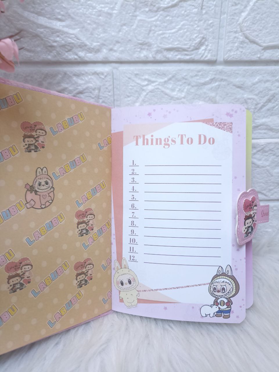 نوت بوك لابوبو To Do List – الحجم الكبير للأناقة والتنظيم 💗✨