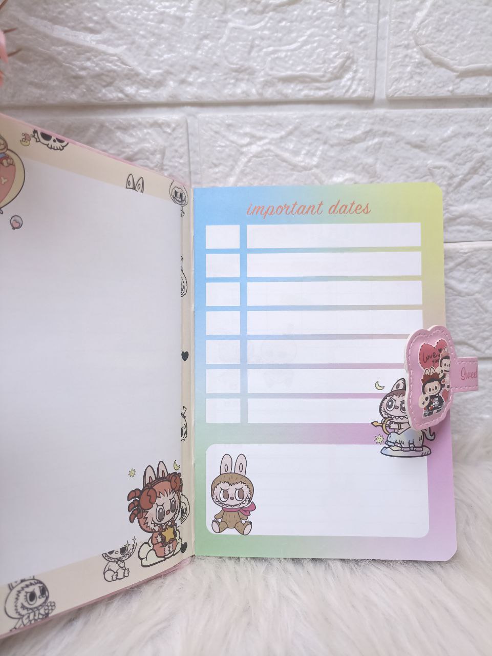 نوت بوك لابوبو To Do List – الحجم الكبير للأناقة والتنظيم 💗✨