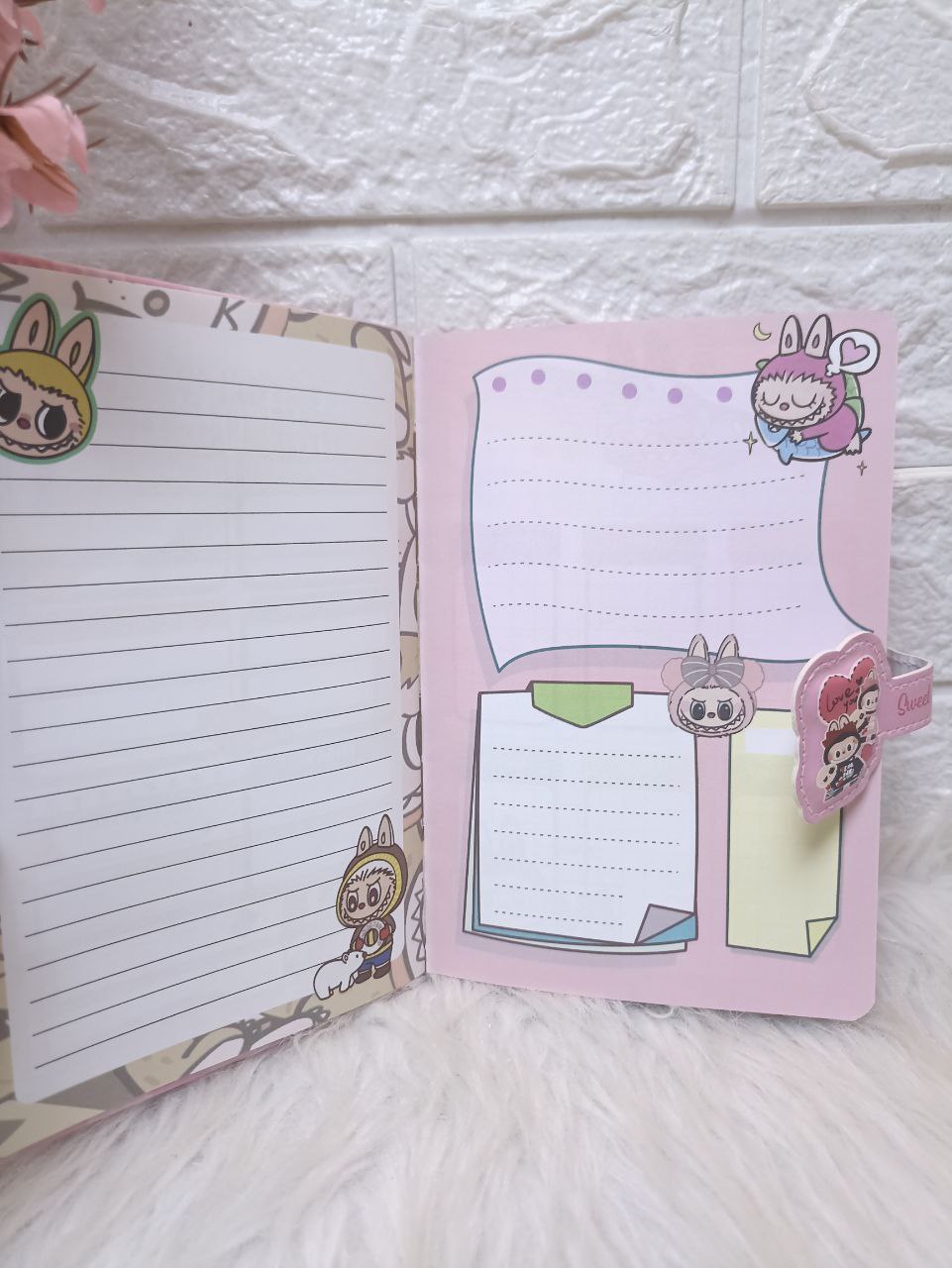 نوت بوك لابوبو To Do List – الحجم الكبير للأناقة والتنظيم 💗✨