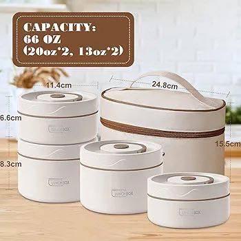 شنطة الانش بوكس5 قطع – الحفاظ الأمثل لطعامك بأناقة وجودة عالية