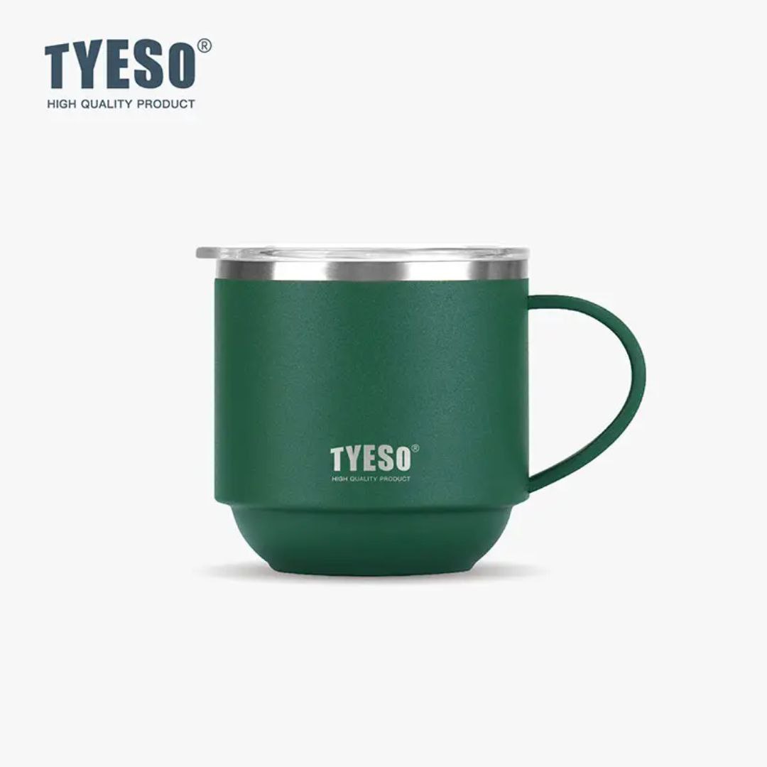 مج حراري TYESO الأصلي للمشروبات الساخنة والنسكافيه – تصميم أنيق وغطاء أكريليك محكم الغلق