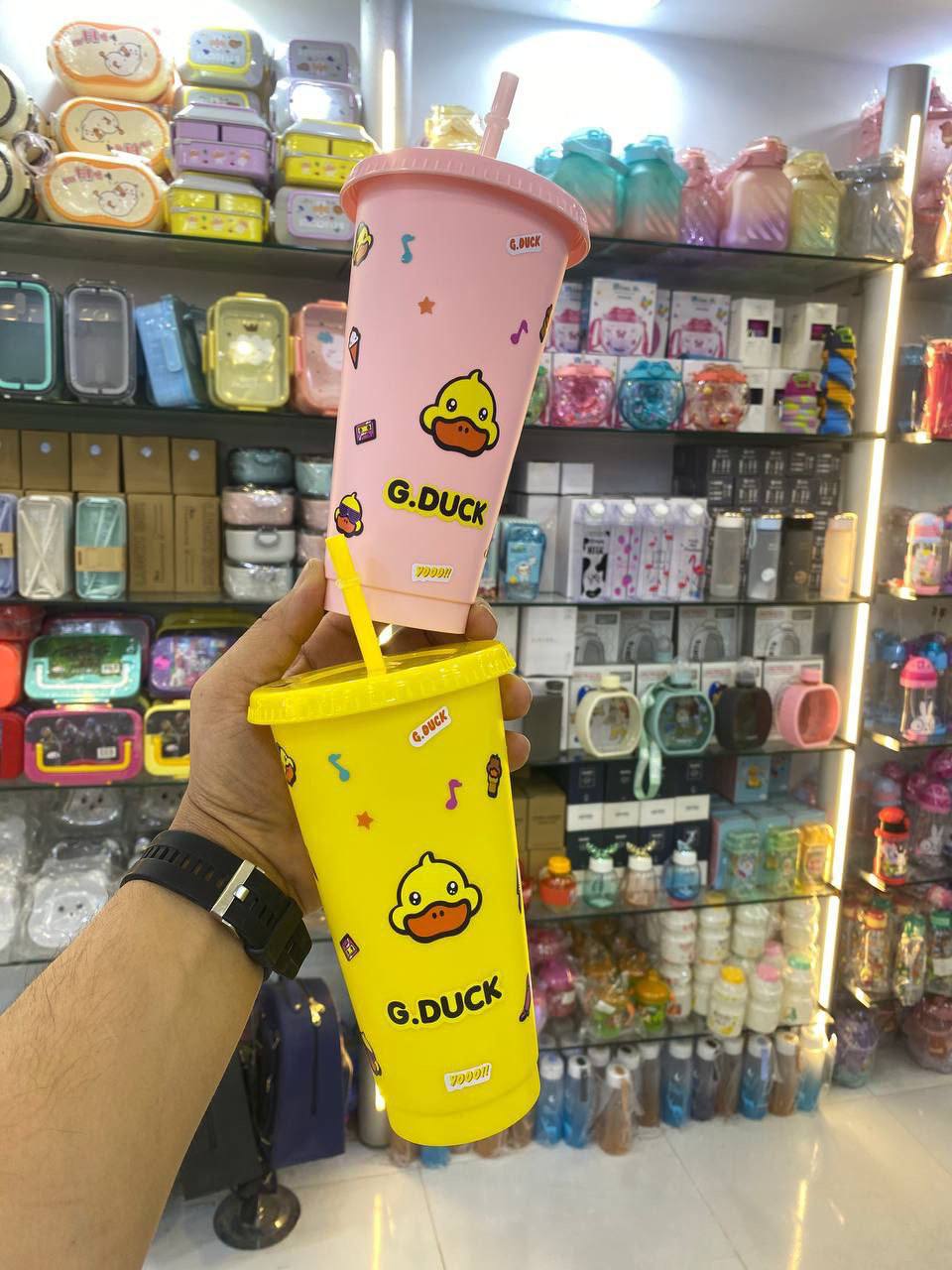 🦆❄️ أكواب Duck – متعة المشروبات الباردة للأطفال والكبار