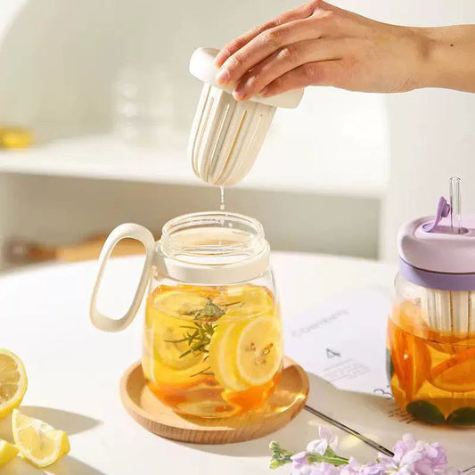 مج عصير ديتوكس زجاج بشاليموه – الأناقة والعملية في كوب واحد!