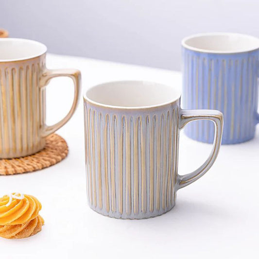 طقم مج بورسلين مضلع فخم 4 قطع من M.Design – أناقة كل يوم