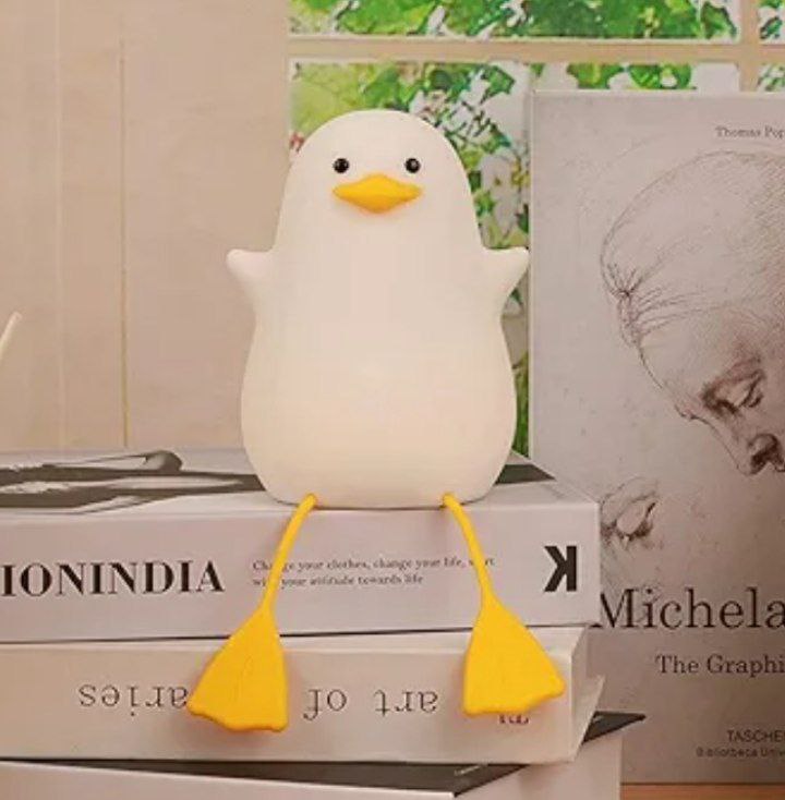 أباجورة بطوط سيليكون تاتش – تصميم كرتوني عصري بـ5 ألوان إضاءة