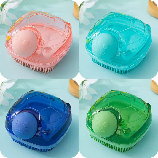 🛁 ليفة استحمام سيليكون شكل سلحفاة – استرخاء ونظافة في منتج واحد