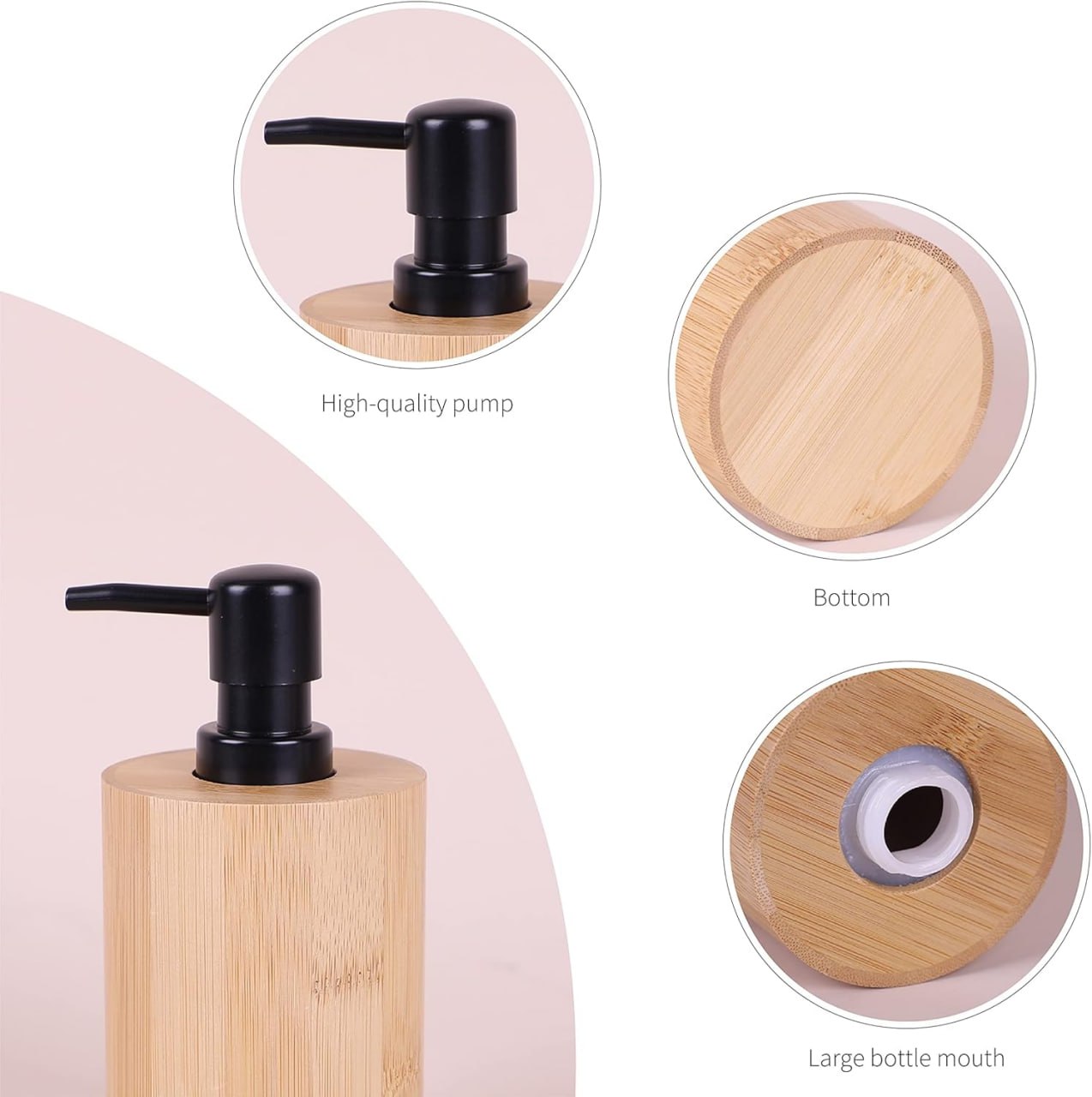 🧴 ديسبنسر صابون خشب بامبو – كوبي إيكيا الفاخر