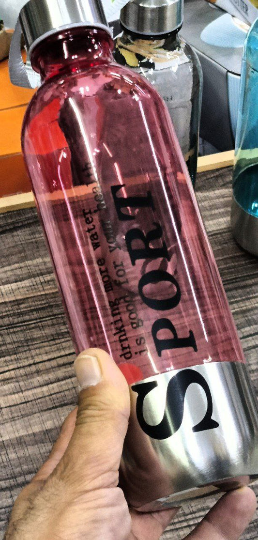 زجاجة 350 مل أكريليك × ستانلس ستيل – تصميم أنيق وعملية