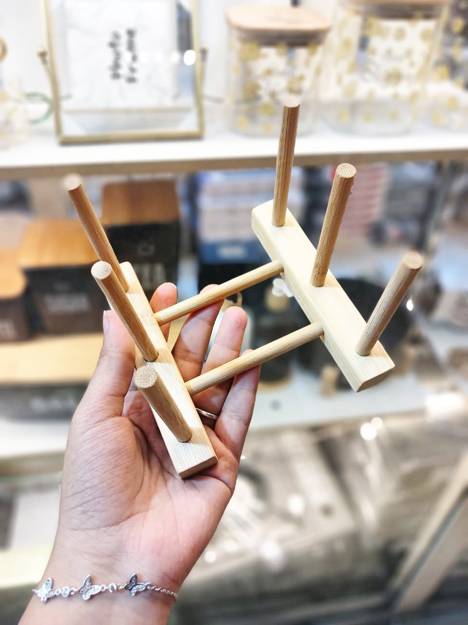 حامل ومنظم بامبو خشبي متعدد الاستخدام IKEA