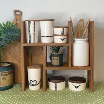 منظم خشب حرف H متعدد الاستخدامات – تصميم عصري وأنيق