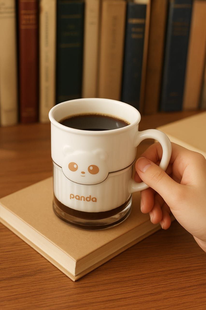 مج الباندا الأكريليك – تصميم لطيف