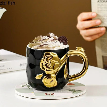 مج بورسلين فلاور بيد قاعدة جذع شجرة ذهبي