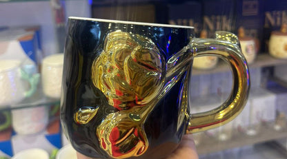 مج بورسلين فلاور بيد قاعدة جذع شجرة ذهبي