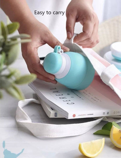 زجاجة سيليكون قابلة للطي – عملية، خفيفة، وأنيقة في كل مشاويرك