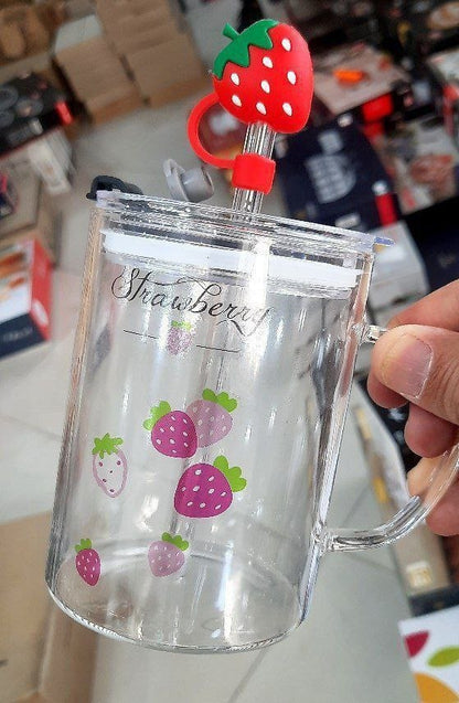 مج بايركس حراري بغطاء محكم وشاليمو زجاج – 330ml عملي وأنيق