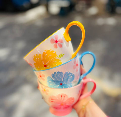 مجات بورسلين برسومات زهور بارزة – أناقة وحيوية لكل لحظة