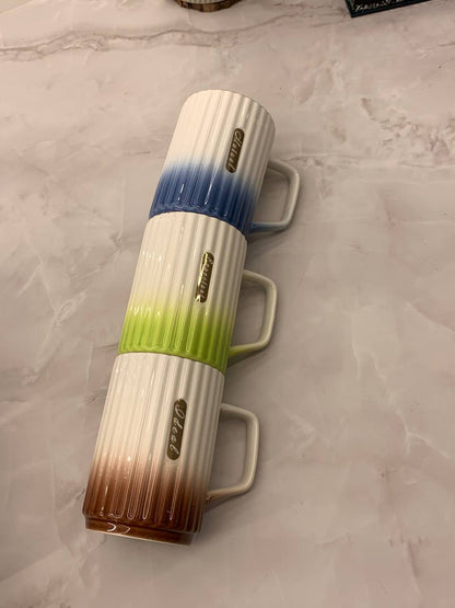 مج بورسلين حراري فاخر بلمسة جولد – تصميم أنيق للاستخدام اليومي والهدايا