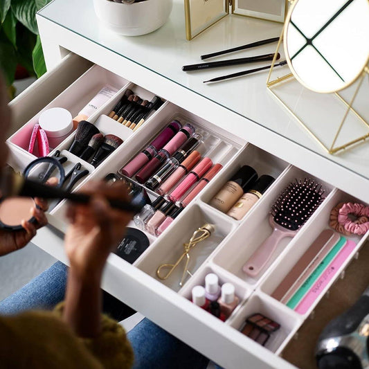 منظم أدراج 6 قطع بتصميم حصري – قابل للتعديل لترتيب مثالي للأدوات والإكسسوارات