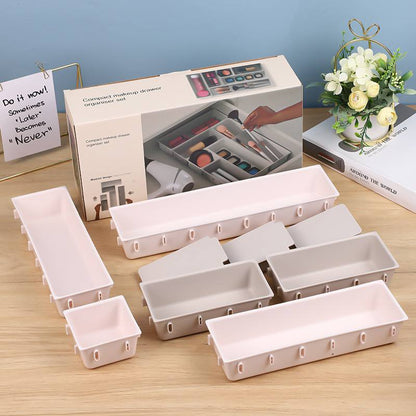 منظم أدراج 6 قطع بتصميم حصري – قابل للتعديل لترتيب مثالي للأدوات والإكسسوارات